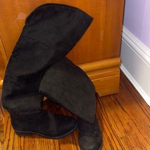 Over the knee black boot